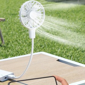 Resim 1 adet Taşınabilir USB Mini Fan - Sessiz Çalışma, Seyahat, Kamp, Açık Hava Etkinlikleri, Masaüstü Dekorasyonu ve Tatil Hediyeleri için Kompakt Tasarım, Dış Mekan Soğutma | Modern Estetik | ABS Malzeme 