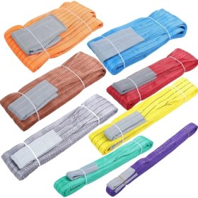 Resim Özgürce Dayanıklı Polyester Sapan, 5 Ton, 2 Metre, Güçlü ve Güvenilir Çekiş 