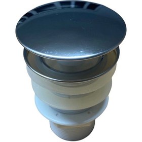 Resim Pop Up Krom Kaplama Bas Aç Lavabo Sifonu Gideri Ekstra Contalı Çok Renkli 