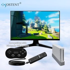 Resim OSTENT Nintendo Wii Remote Konsolu için Kablolu Klasik Kumanda Gamepad Joystick, Renk Siyah 