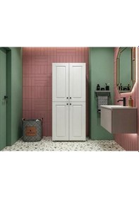Resim Kenzlife Membran Çamaşır-kurutma Makinesi Dolabı Jelena Byzbyz Çerçeve 180 70 60 Mebran Kapak Suntalam Gövde Banyo Çift Katlı Arkalıksız Beyaz 