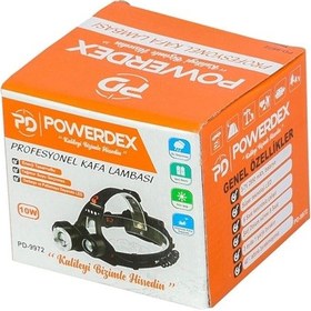 Resim 10 W Şarjlı Metal Yağmur Suyu Geçirmez Kafa Lambası - Feneri 