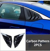 Resim Tongdashop Karbon Fiber Abs Arka Yan Pencere Panjur Honda Accord 2018-2022 İçin Siyah Havalandırma Gölgelik 2 Parça 