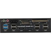 Resim Pazly Çok İşlevli 5.25 Dahili Usb 3.0 Hub, Esata+sata, Kart Okuyucu, Ses Ve Medya Paneli, Sd/ms/cf/tf/m2/mmc 