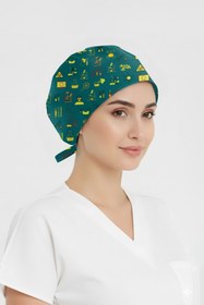 Resim ÇİZGİ MEDİKAL Keşif Tozları Desenli Bone (Cotton Likra Kumaş) 