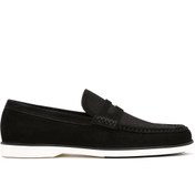 Resim Men's Black Nubuck Leather Casual Loafer Derimod