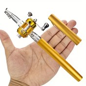 Resim Ultra-Hafif Alüminyum Alaşımlı Mini Olta ile - Hızlı Eylem, Taşınabilir Katlanabilir ve Geri Çekilebilir, 99.97cm, Nehir, Göl, Baraj ve Buz Balıkçılığı için İdeal, Buz Balıkçılığı Ekipmanı | Kompakt Olta | Dayanıklı Olta, Olta 