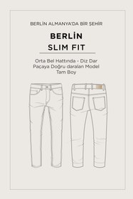 Resim Avva Erkek İndigo Eskitme Yıkamalı Fitilli Esnek Berlin Slim Fit Jean Pantolon A41Y3508 