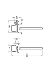 Resim VitrA Juno Classic Tuvalet Fırçalığı Krom A44424 