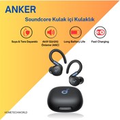 Resim Anker Kancalı Kulak İçi Sporcu Kulaklıkları - Siyah -(Anker Türkiye Garantili) 