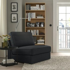 Resim IKEA Antrasit Konforlu Kanepe - Yataklı Tekli Koltuk 