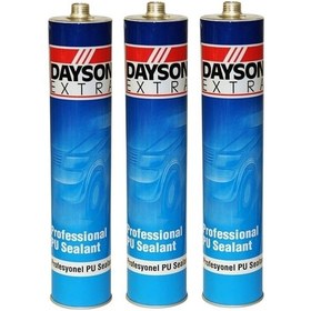Resim Dayson Extra Mastik Poliüretan Beyaz/Gri/Siyah 3 Adet 