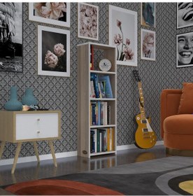 Resim Kenzlife Kitaplık Süper Ga 120*40*19 Crd 4 Katlı Tek Bölme Ofis Mutfak Banyo Dolabı Arkalıksız Çok Renkli 