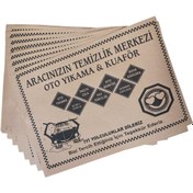 Resim Ambalage Paspas Kağıt Baskılı Oto Paspas Kağıdı 24 Adet 35x50cm 135gr 