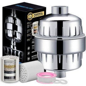 Resim Xindoker Evlerde Kullanıma Uygun Duş Filtresi Seti - 10 Aşamalı Klor Ve Ağır Metal Giderici, Suyu Yumuşatıcı, Sağlıklı Cilt Ve Saç İçin Filtre Ünitesi 