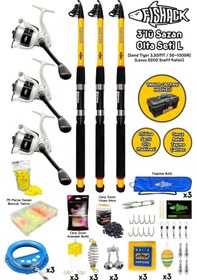 Resim Tam Takım Sazan Olta Seti - 3'lü Set - L - 3.30mt/50-100gr 