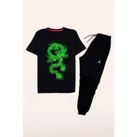 Resim Trendypassion Green Dragon Baskılı Eşofman Takımı 