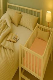 Resim 2 Adet 70 x 120 x 20 cm Anne Yanı Lastikli Penye Kumaş Bebek Çarşafı 