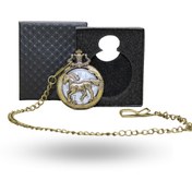 Resim ForWhat Büro Ev Ofis Hediyesi için Kutulu Antik At Motif Köstekli Saat 