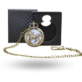 Resim ForWhat Büro Ev Ofis Hediyesi için Kutulu Antik At Motif Köstekli Saat 