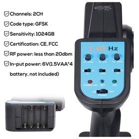 Resim Geekyou 1/12 Mn-d90 Rc Tırmanma Arabası İçin 2.4g 2ch Plastik Kumanda Ve Alıcı Seti - Dıy Parça 
