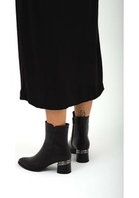 Resim Tamer Tanca Kadın Hakiki Deri Siyah Klasik Bot 923 472 Bn Bot Sk22/23 Sıyah Siyah 