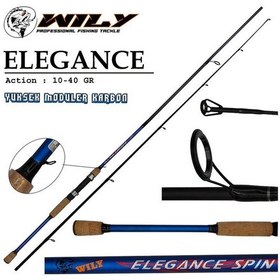 Resim Wily Elegance 240 Cm 10-40g Atarlı Karbon Spin Olta Kamışı 