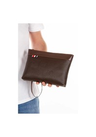 Resim Newish Polo Deri El Askılı Dosya Evrak Günlük Portföy & Clutch Çanta New113 - Kahverengi 