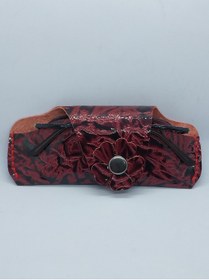 Resim sorte store Hakiki Deri Baskılı Pembe El Yapımı Handmade Gözlük Kılıfı 