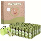 Resim Koku Artırıcı Formül İçeren Evcil Hayvan Atık Poşetleri, Pratik Temizlik İdeal Tatil/Doğum Günü Hediyesi - Kalınlaştırılmış Plastik Köpek Dışkı Torbaları Rulo Halinde 120 Adet, Taşınabilir ve Kullanışlı, Yeşil Renkli Oyuncu Hayvan Desenleri 