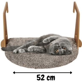 Resim Pribor Kalorifer Petek Yatağı Geniş Kalın Süngerli Kedi Yatağı 30x50cm Kolay Geçmeli Montaj Gri 