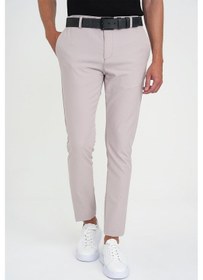 Resim Efor Slim Fit Yan Cepli Esnek Düz Koyu Vizon Pamuk Pantolon P 1197 Vizon 
