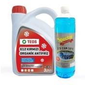 Resim SPECTRE Teos -40° Organik Kırmızı Antifriz 3 lt + 1 lt Cam Suyu Hediye 