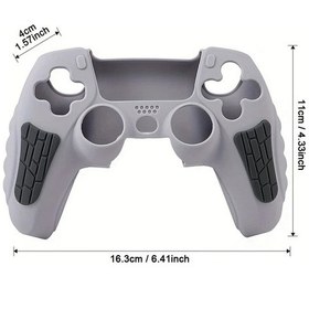 Resim Globalbloom Playstation 5 Kumanda Silikon Kılıf 2 Adet Gri Kapak Sticker Ve Dokunmatik Koruma 