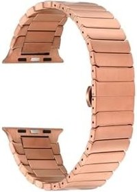 Resim PSR aksesuar Rose Gold Kordon KRD-79 Metal Strap Kayış CNS- Rose Gold Watch 44mm ile uyumlu 
