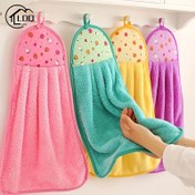 Resim 10 adet Yumuşak Mercan Fleece Havlu - Sevimli Meyve Tasarımları ile Emici, Asılı Mutfak ve Banyo Bezleri, Bulaşık Paspası, Bulaşık Paspası 