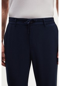 Resim D's Damat Ds Damat Slim Fit Açık Lacivert Beli Lastikli İpli Fermuarlı Likralı Rahat Jogger Pantolon 2hc03ortjgr01 Lacivert 