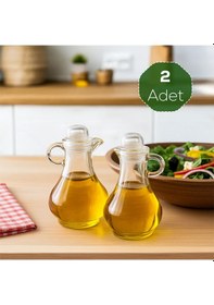Resim Porsima Pbt-570 Kapaklı Akrilik 2 Li Yağlık Sirkelik Yağdanlık Seti 80ml Şefaf 