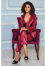 Resim Pierre Cardin Bordo Altılı Çeyiz Gecelik Sabahlık Set 6960 Bordo 
