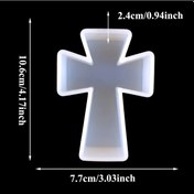 Resim Fochsia Beyaz Çapraz Silikon Kalıp: Aromaterapi, Oto Kokusu, Sabun, Mum, Epoksi İçin beyaz 