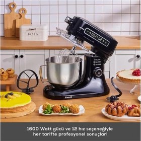 Resim AyrStore Pro Artisan Dijital Ekran Zaman Ayarlı Döküm Mutfak Şefi 1600W Black 