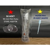 Resim Fıratmed 90 MM Aseptik Steril Plastik Petri Kabı Kutu 50 Adet 