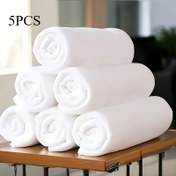 Resim 5'li Paket/1 Büyük, Ultra Yumuşak Havlu, Hızlı Kuruyan ve Dayanıklı, Modern Tarz Lüks Banyo Havlusu. Banyo, Seyahat, Ev, Otel, Spa, Açık Hava Egzersizi ve Kamp İçin Çok Amaçlı Kullanım—Mükemmel Noel Hediyesi 