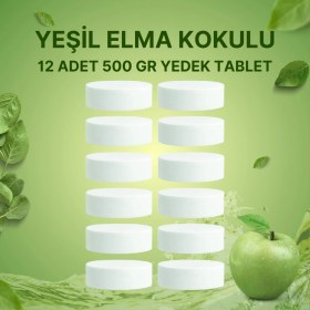 Resim Saban Nem Alıcı Rutubet ve Küf Önleyici Yedek Tablet Yeşil Elma (2 x 500) 6'lı 
