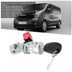 Resim Kontak Kilidi Namlusu Marş Anahtarı Anahtarlı 7701208408 Renault Trafic/master/kangoo'ya Uygun 