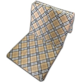 Resim Katlanır Sünger Yatak 70x180x6cm Kahverengi Ekose Minder Yatak Fermuarlı 