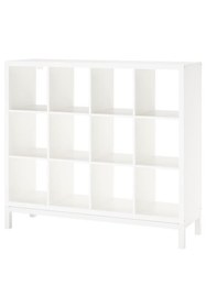 Resim IKEA Kallax/ Beyaz Açık Raf Ünitesi 12 Bölmeli 147x129 Cm 