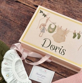 Resim Kişiye Özel Hediye Bebek Kutusu Doris - Yeşil 