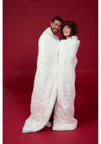 Resim Noa Yatak Çift Kişilik Doğal Bambu Yorgan, Yumuşak, Hafif Yorgan 195x215 Beyaz 