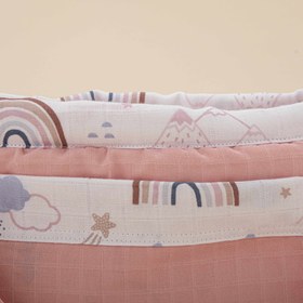 Resim Bebek Bakım Çantası - Pudra Muslin - Pastel Gökkuşağı 